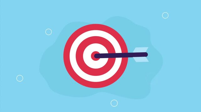 Target with arrow in bullseye, representing achieving goals and success in business.