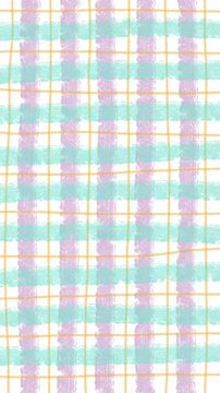 Handdrawn motion tartan pattern soft purple