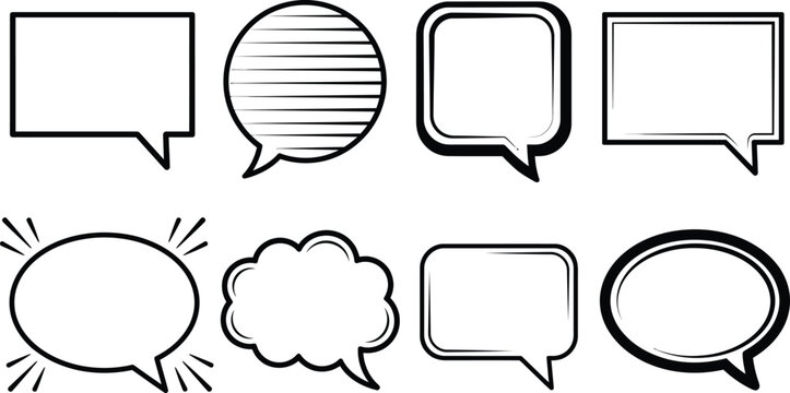 speech bubbles for comics or chats