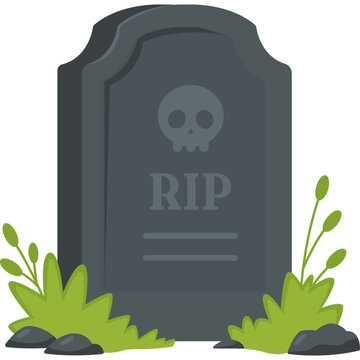 Gravestone With Grass