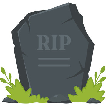 Gravestone With Grass