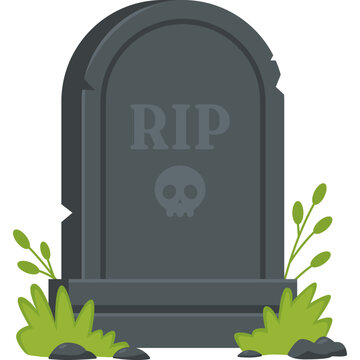 Gravestone With Grass