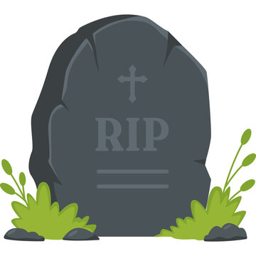Gravestone With Grass