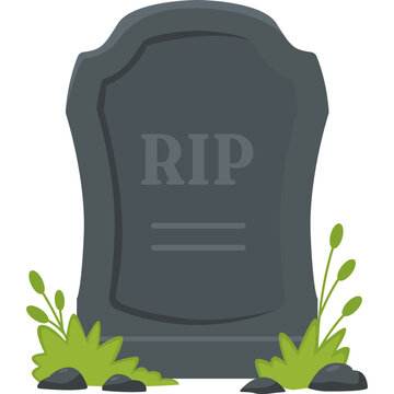Gravestone With Grass