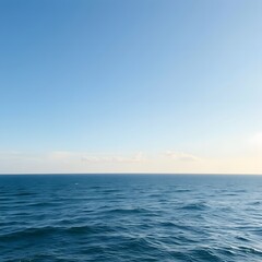 Fototapeta premium Ocean waves under a clear blue sky