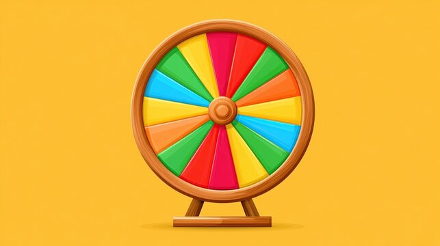 Colorful Spinning Prize Wheel for Games and Events