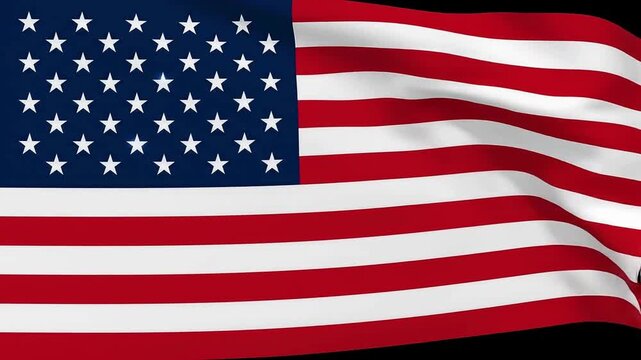 USA Flag Background Video Loop Square 4K, Clean Smooth Color Sweep Seamless Animation, for Product Photography Ecommerce Brand Marketing