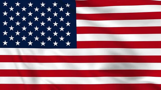 The USA Flag Background Video Loop 4K, Clean Smooth Color Sweep Seamless Animation
