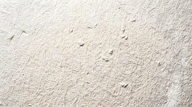 Close up of handmade paper texture with visible fibers and embedded plant matter fibrous material cellulose pulp craft stationery
