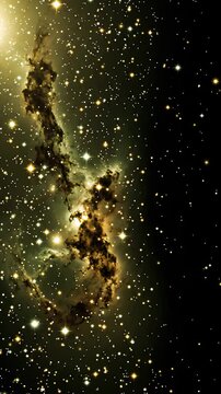 Stunning Deep Space Nebula With Glowing Stars and Cosmic Dust Clouds