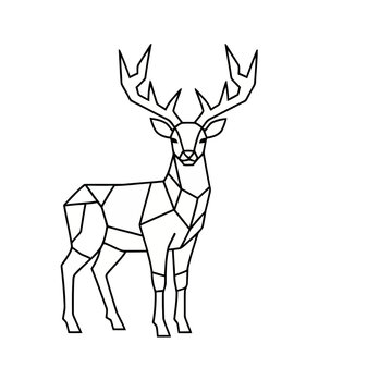 Geometric Deer Illustration