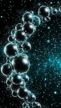 Abstract Motion of Metallic Spheres and Glowing Particles in Dark Space
