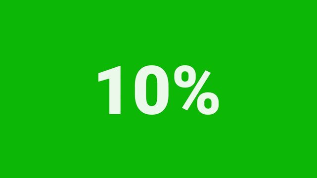 10 percent discount text animation video