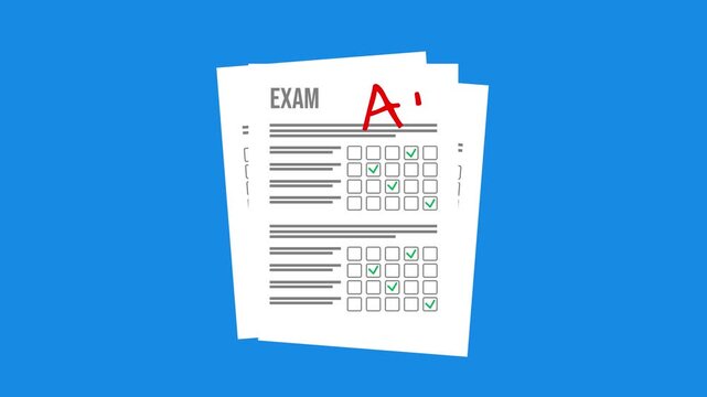 Exam paper grade a plus animation video
