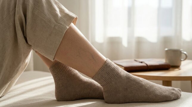Visible leg disorder: varicose vein, vascular problem, dilated vessel, blood flow, chronic discomfort, health symptom, human anatomy, skin condition, impaired circulation.