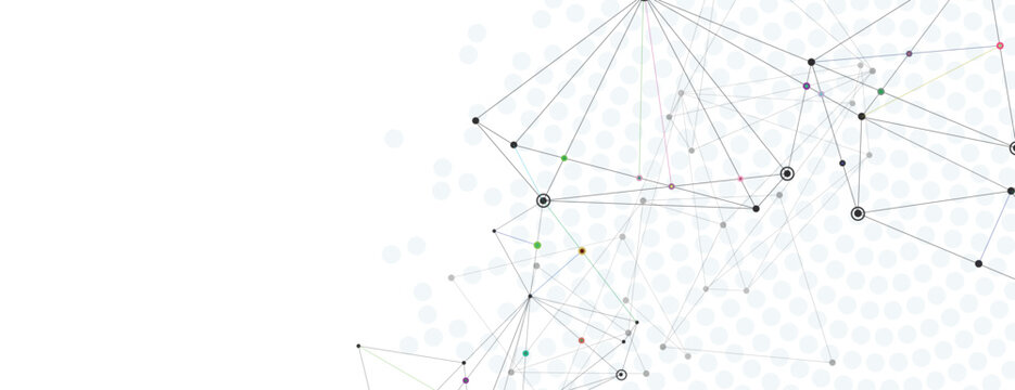 Abstract Vector Artwork Depicting Connected Nodes