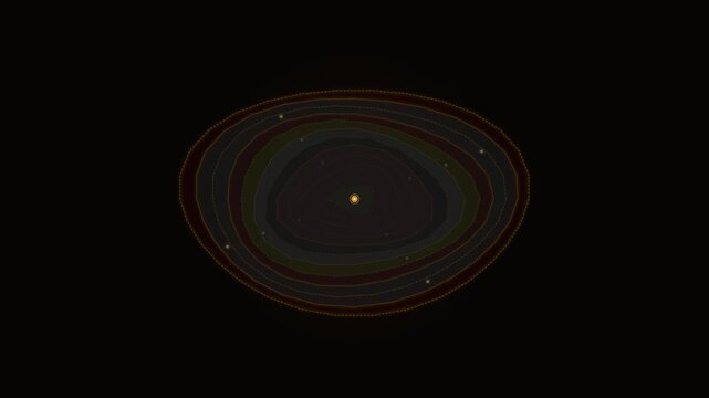 Low Poly Golden Terrain Map Real Estate Data 4K Loop