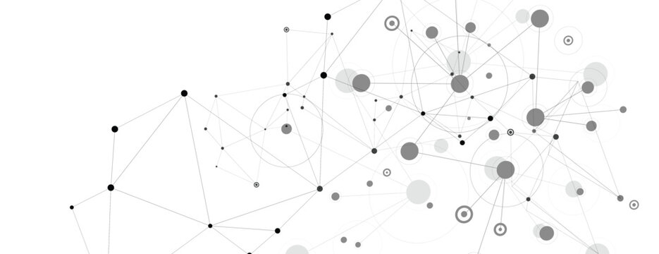 Stylish Vector Molecular Pattern For Technology Branding