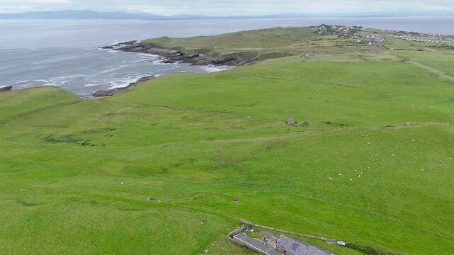 Aerial view of Mullaghmore Head - Signature point of the Wild Atlantic Way, County Sligo, Ireland.