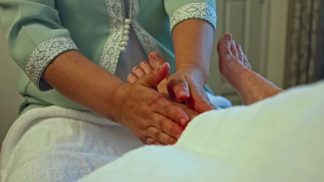 Relaxing Foot Massage Treatment at Luxury Moroccan Spa