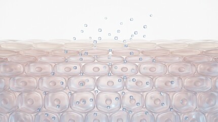 Fototapeta premium Water Molecules Escaping Through the Epidermal Skin Barrier