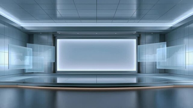 Corporate Presentation Background with Blank Screen