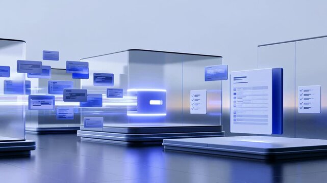 Enterprise Workflow Automation Background with Copy Space