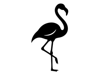 Obraz premium Pink Flamingo Bird Vector, Exotic Tropical Wading Bird Graphic