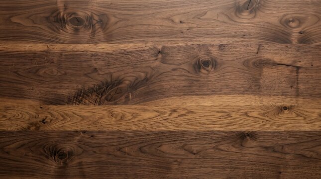 Rich Walnut Wood Grain Texture, Natural Brown Hardwood Surface, Rustic Plank Background, Interior Design Element