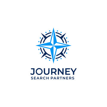 Journey Search Partners compass rose navigation logo.