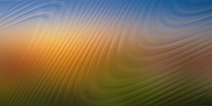 Fluid curved waves with soft orange blue colors for elegant background art.