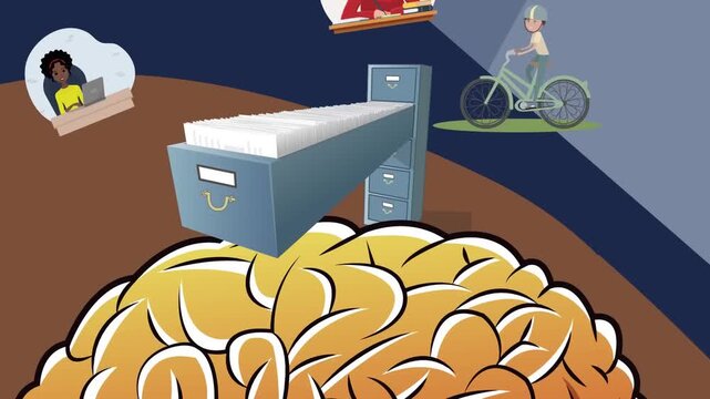 Animated Illustration of Sleep, Brain Activity and Healthy Lifestyle Habits