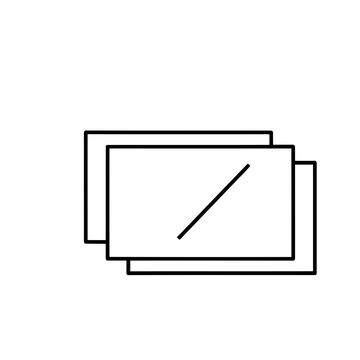 Layered rectangles with diagonal line