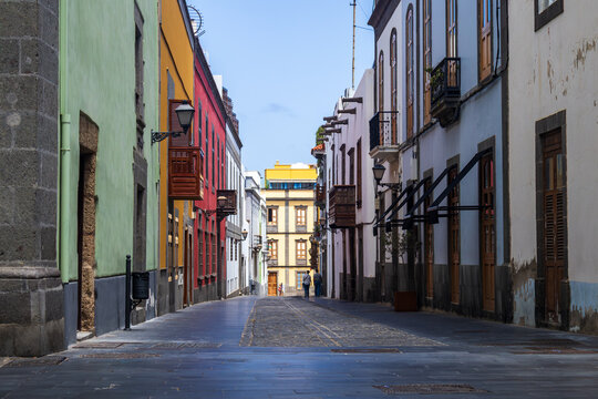 Colorful Historic Street in Vegueta, Las Palmas de Gran Canaria