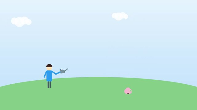 Digital Education Concept Teacher Watering A Tree Of Math Symbols And Knowledge