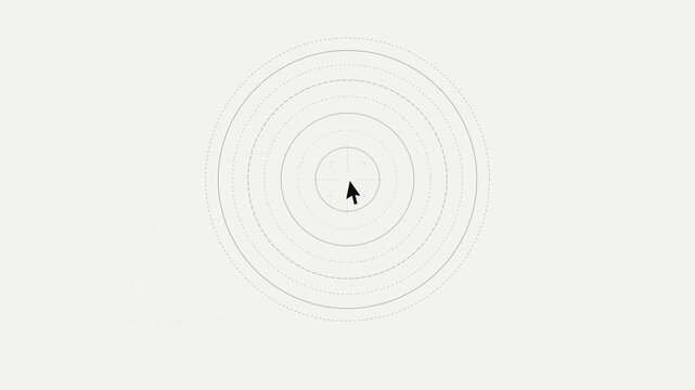 Minimalist computer cursor arrows on white background interface