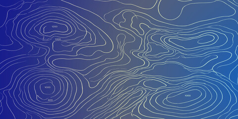 Abstract topographic contour lines pattern on dark blue gradient background with topographic abstract background gradient elevation geography cartography technology visualization topography © MOHAMAD