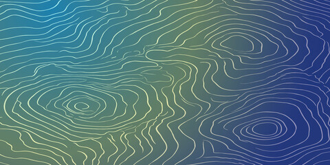 Abstract topographic map contour lines pattern on blue and green gradient background with topographic abstract background gradient elevation geography cartography technology visualization © MOHAMAD
