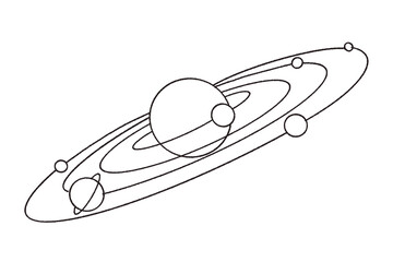 solar system planet orbit diagram © Lingporntip