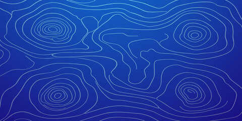 Abstract topographic map background pattern with white dashed contour lines on a dark blue gradient texture geographic lines elevation map sci fi cartography topography abstract gradient © MOHAMAD