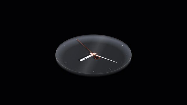 Minimalist clock faces showing different time zones on dark backdrop