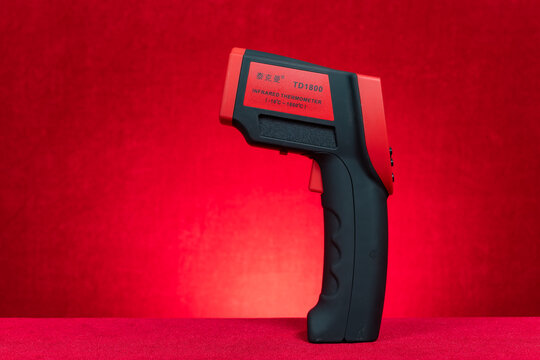 ZHONGSHAN China-January 18 2026: Taikeman TD1800 handheld infrared thermometer.