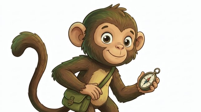 monkey isolated white background