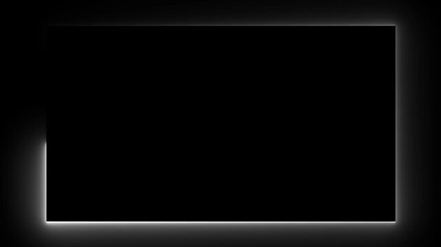 Animation of glowing neon rectangles abstract background. two tone neon color motion graphic on isolated black background. Seamless loop animated rectangle picture frame