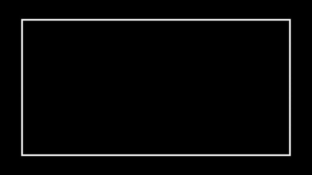 Minimalist animated dashed rectangle frame overlay for creative editing and motion border outline