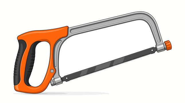 Mini Hacksaw Metal Cutting Hand Tool Vector Illustration