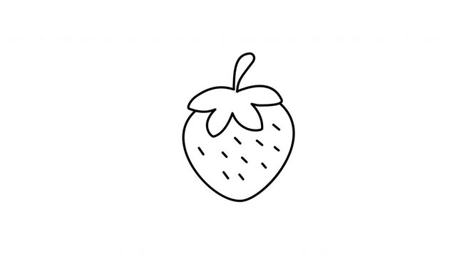 strawberry fruit outline