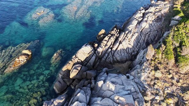Vue a&eacute;rienne du littoral du sud de la Corse
