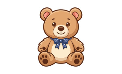 Fototapeta premium Cute Teddy Bear Vector Illustration