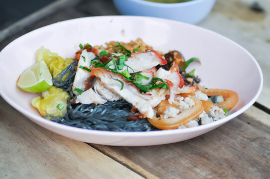 noodles or Chinese noodles, plain noodles or wonton and noodles without soup or  charcoal noodles